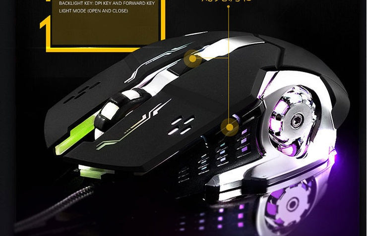 Unleash Your Gaming Potential with the Mechanical Wired Luminous USB Gaming Mouse